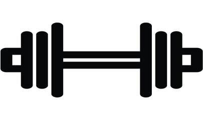 Dumbbell Icon. Dumbbell icon vector, filled flat sign, solid pictogram isolated on white.