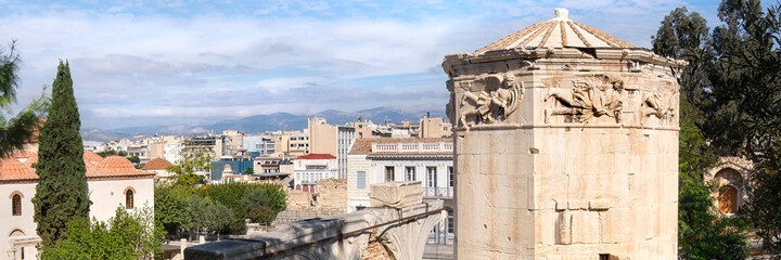 Roman Agora and Tower of the Winds in Athens, Greece