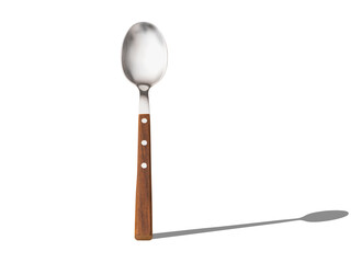 spoon and fork flat shadows isolated