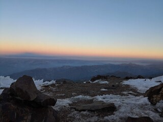 sunset in the mountains