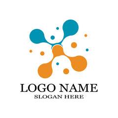 Molecule symbol logo template vector illustration design