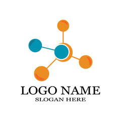 Molecule symbol logo template vector illustration design