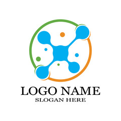 Molecule symbol logo template vector illustration design