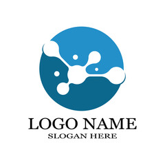 Molecule symbol logo template vector illustration design