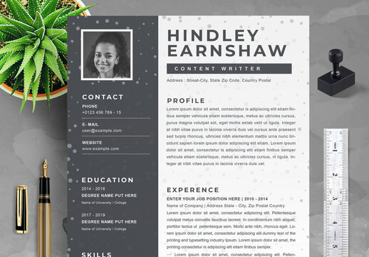 Minimalist Resume Layout Set