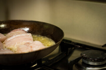 pan with fish