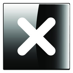 Fototapeta premium Close button vector illustration