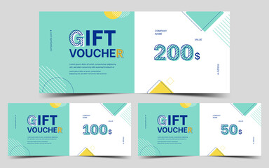 Gift voucher template with sample text
