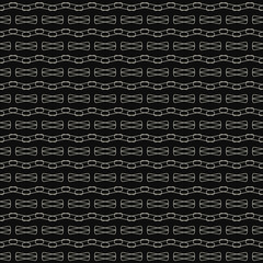 Abstract Black Pattern Seamless Shapes. White Chains Pattern.