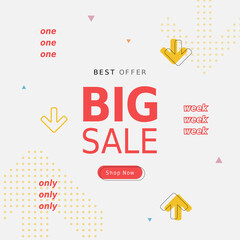 Big sale banner with sample text