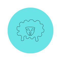 Sheep icon in flat vector style
