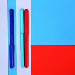 felt pen and notebook