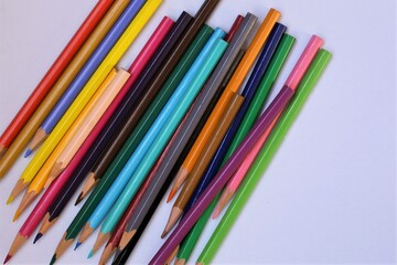 pencils on a light background