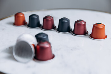 Coffee in capsules for coffee machine at home