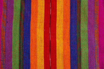 Closeup texture and pattern of colorful Maya textile