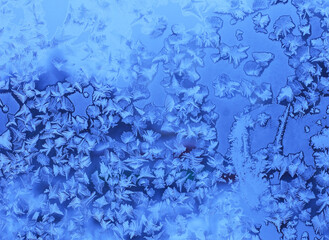 Beautiful ice pattern on winter window