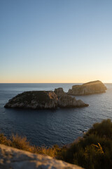 The Malgrats Islands at sunset in Palma de Mallorca, Spain (Vertical)