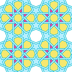 Tangled Lattice Pattern inspired by traditional arabic geometry