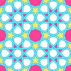 Tangled Lattice Pattern inspired by traditional arabic geometry