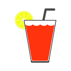 Cocktail symbol, travel and holiday icon