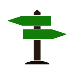 Signpost symbol, travel and holiday icon