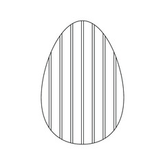 Easter Egg With Ornament For Your Design. Coloring book for kids. Hand drawn vector design.