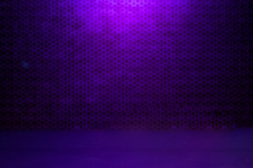 Small children's car on a purple background in the style of cyberpunk