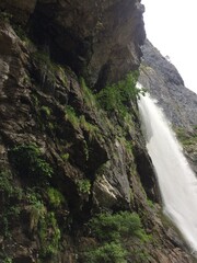 waterfall in the mountains