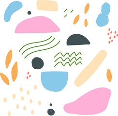 boho style shapes icons illustration
