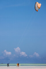Kite surfing at Paje beach