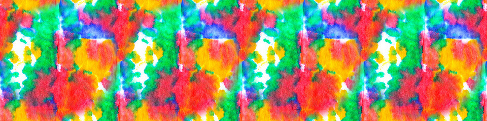 Seamless colorful banner with colorful spots,