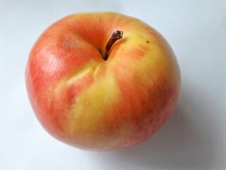 red apple on white background