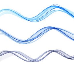 Vector blue color abstract wave design element