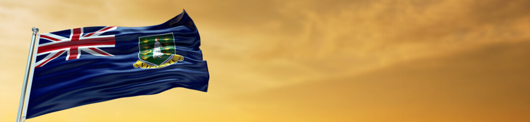 British Virgin Islands Flag  with extrem large Golden Sky Single Flag © Flag Store
