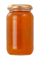 Isolated Jar Of Apricot Jam