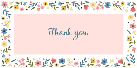 Floral frame for your text. Floral template.