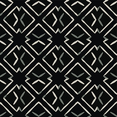  Geometric vector pattern with triangular elements. Seamless abstract ornament for wallpapers and backgrounds.
