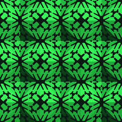  Geometric vector pattern with triangular elements. Seamless abstract ornament for wallpapers and backgrounds.
