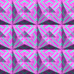  Geometric vector pattern with triangular elements. Seamless abstract ornament for wallpapers and backgrounds. 