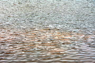 Wasseroberfläche mit kleinen Wellen