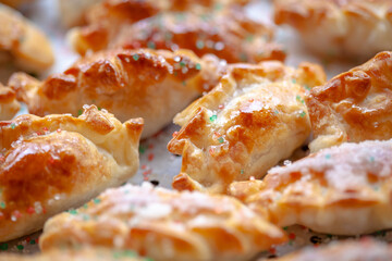Baked Mini Quince Pastry with Sprinkles