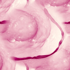 Alcohol ink pink seamless background. Transparent