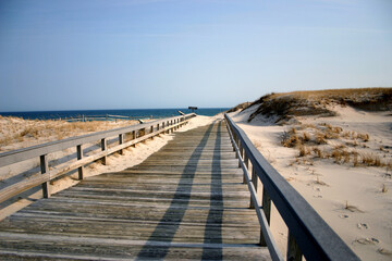Summer is coming, trail to Beach New Jersey shore, USA