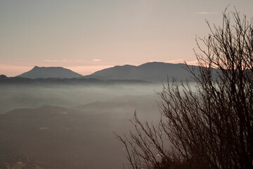 Foggy landscape in Tavertet