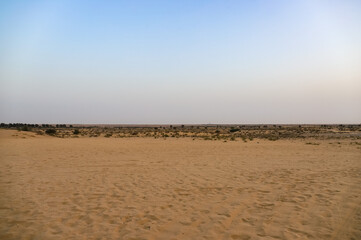 Desert landscape in Dubai. Desert in Dubai during summer