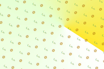 Two patterns on a yellow conical gradient - Digital pattern background