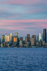Fototapeta na wymiar Washington State, Seattle. Skyline at Sunset