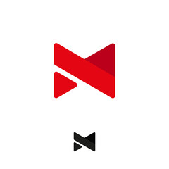 Modern M letter vector logo template