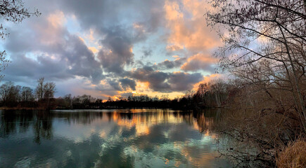 Sonnenuntergang, Heidberg-Melverode Braunschweig Germany