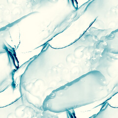Alcohol blue ink seamless background. Natural